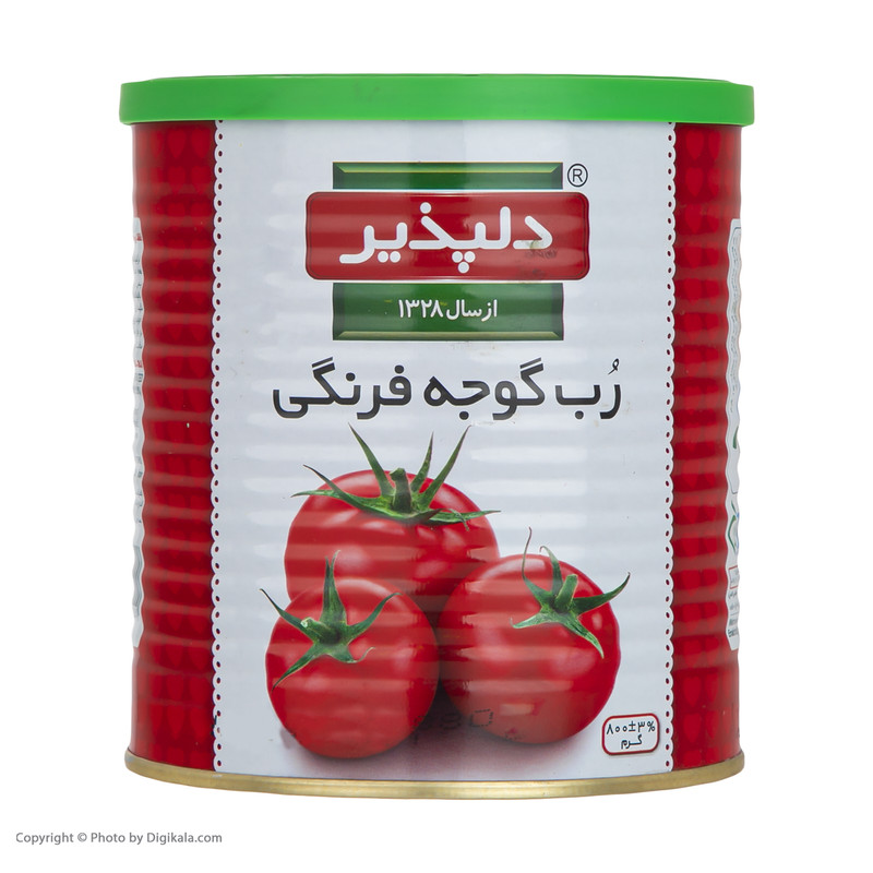 رب گوجه قوطی800گرم دلپذیر