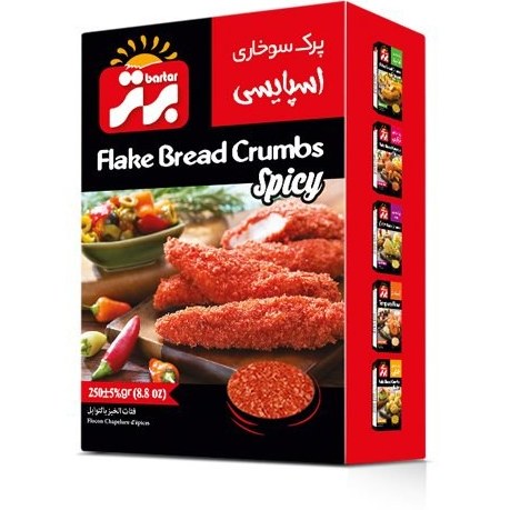 پرک سوخاری اسپایسی (قرمز) برتر 250 گرم جعبه ای