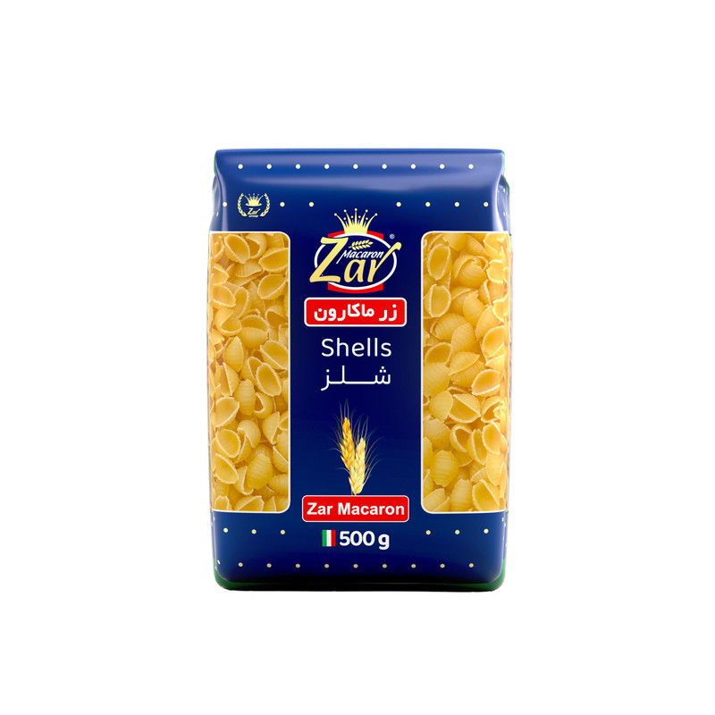 ماکارونی فرمی شلز 500گرمی زرماکارون