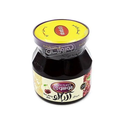 مربا البالو شیشه موسوی 320 گرمی