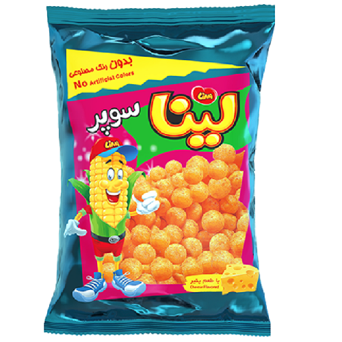 پفک گرد پنیری بزرگ لینا