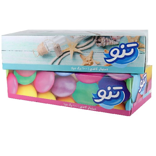 دستمال کاغذی تنو 100 برگ 2 لایه