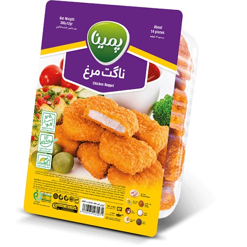 ناگت مرغ پخته پمینا 300گرم